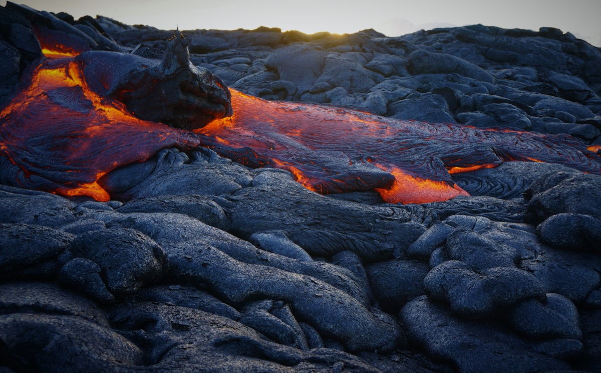 Hawaii Volcanoes National Park lava terrain